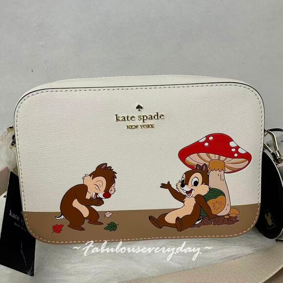 Kate Spade x Disney Chip N Dale Mini Camera Bag Crossbody KL902 Limited Edition - Picture 2 of 9